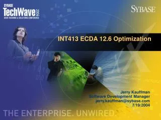 INT413 ECDA 12.6 Optimization