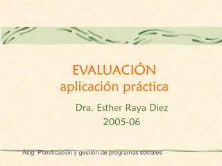 evaluaci n aplicaci n pr ctica