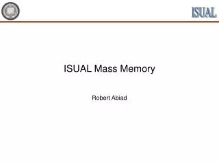 ISUAL Mass Memory