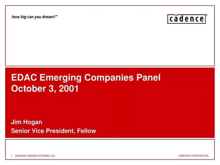 edac emerging companies panel october 3 2001