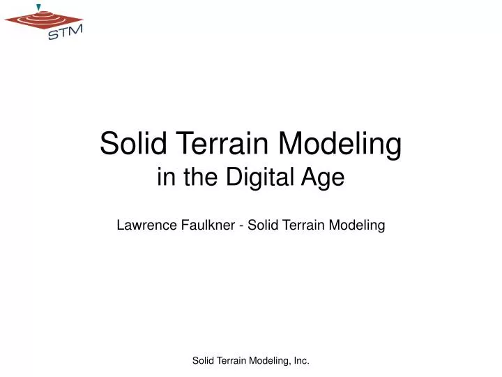 solid terrain modeling in the digital age
