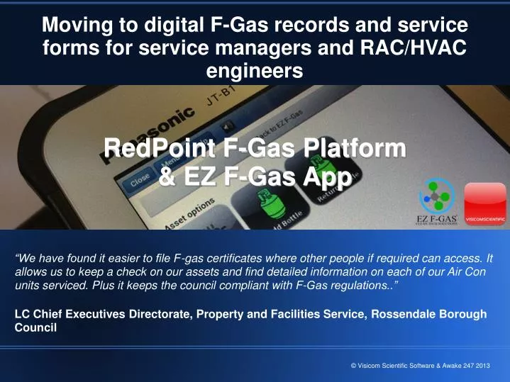moving to digital f gas records and service forms for service managers and rac hvac engineers