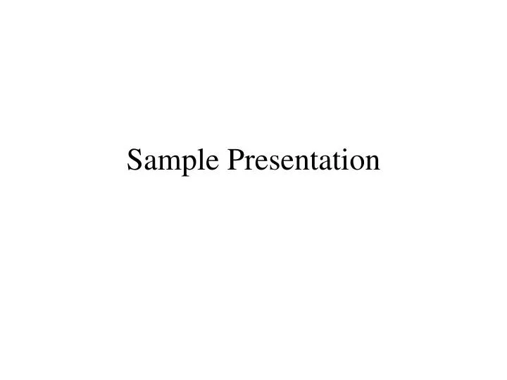 sample presentation