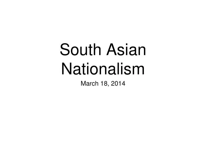 south asian nationalism