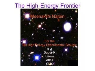 The High-Energy Frontier