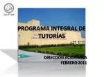 PROGRAMA INTEGRAL DE TUTORÍAS - slide 1
