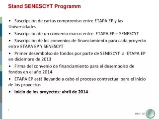 stand senescyt programm