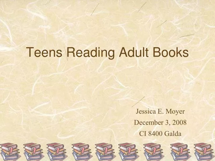 teens reading adult books