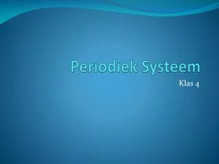 periodiek systeem