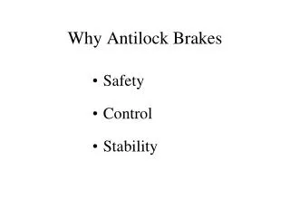 Why Antilock Brakes