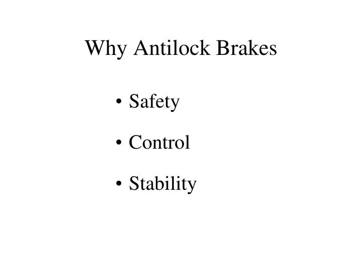 why antilock brakes