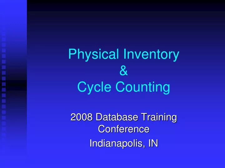 physical inventory cycle counting