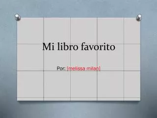 mi libro favorito