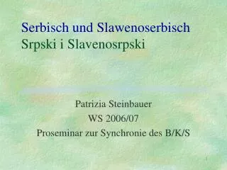 serbisch und slawenoserbisch srpski i slavenosrpski