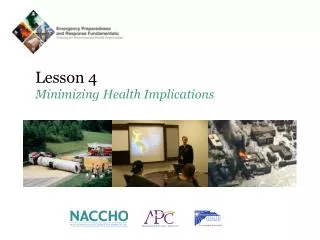 Lesson 4 Minimizing Health Implications