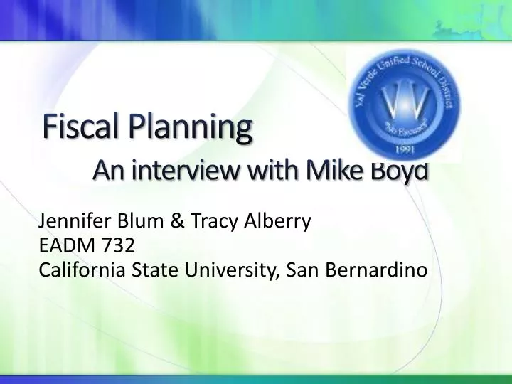 fiscal planning an interview with mike boyd