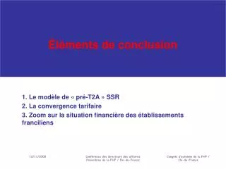 l ments de conclusion