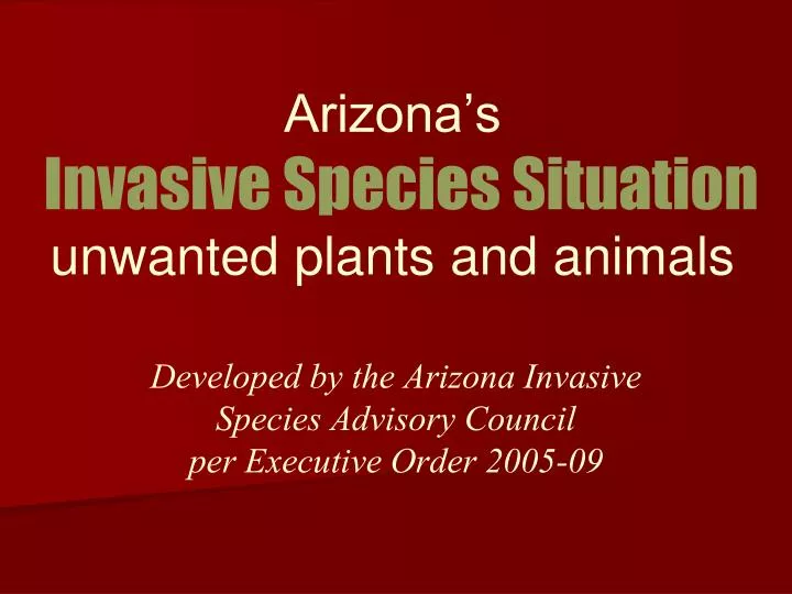 arizona s invasive species situation unwanted plants and animals
