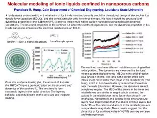 Molecular modeling of ionic liquids confined in nanoporous carbons