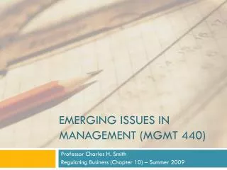 Emerging Issues in Management (Mgmt 440)