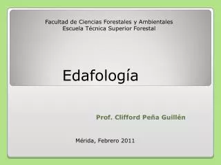prof clifford pe a guill n