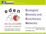NEST Pathfinder Initiative: Tackling Complexity in Ecological Diversity and Evolutionary Networks - slide 1