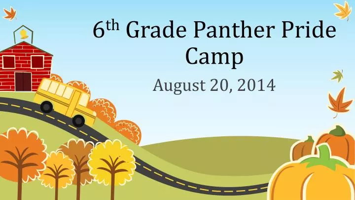 6 th grade panther pride camp