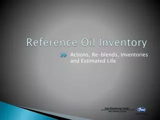 Reference Oil Inventory