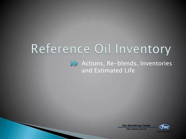 reference oil inventory