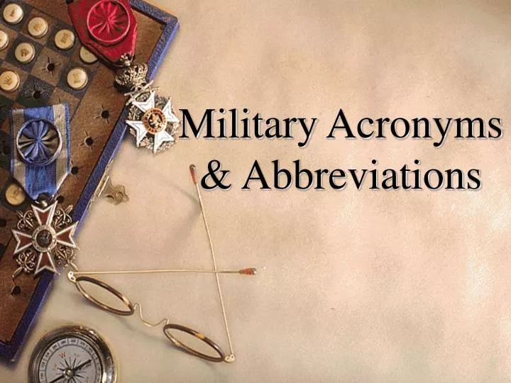 military acronyms abbreviations