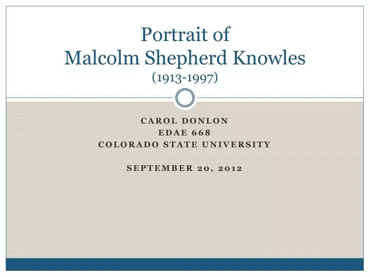 portrait of malcolm shepherd knowles 1913 1997
