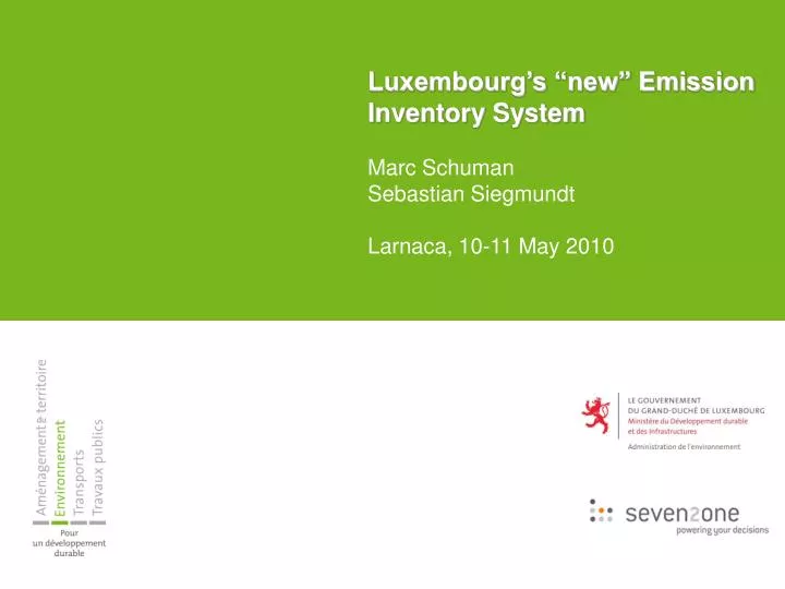 luxembourg s new emission inventory system marc schuman sebastian siegmundt larnaca 10 11 may 2010