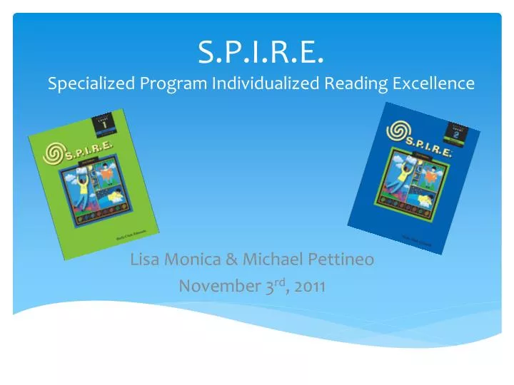 s p i r e specialized program individualized reading excellence