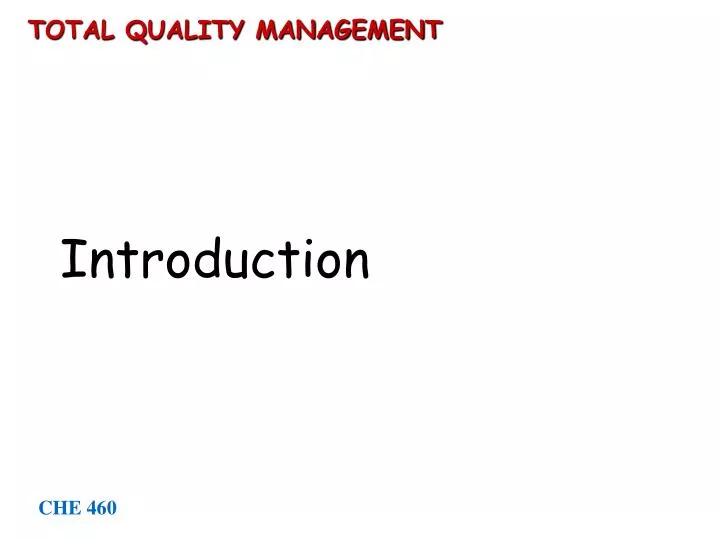 t otal quality management