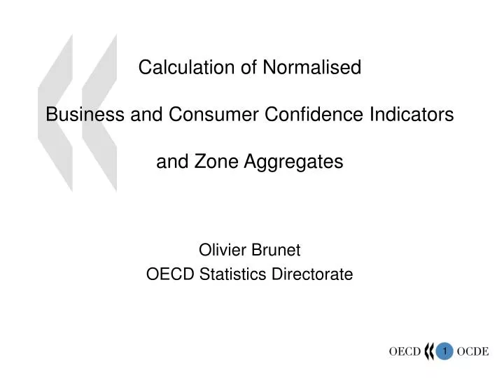 calculation of normalised business and consumer confidence indicators and zone aggregates