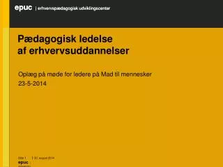 p dagogisk ledelse af erhvervsuddannelser