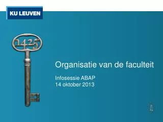 organisatie van de faculteit