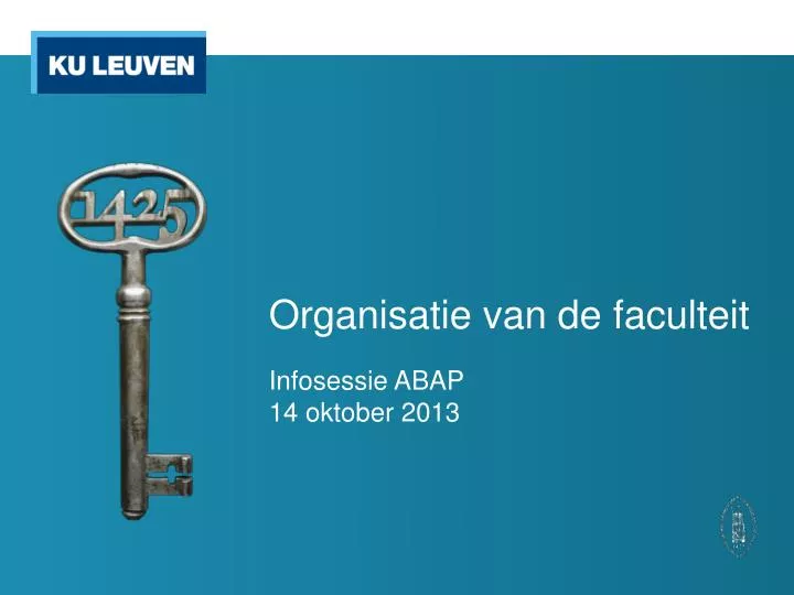 organisatie van de faculteit