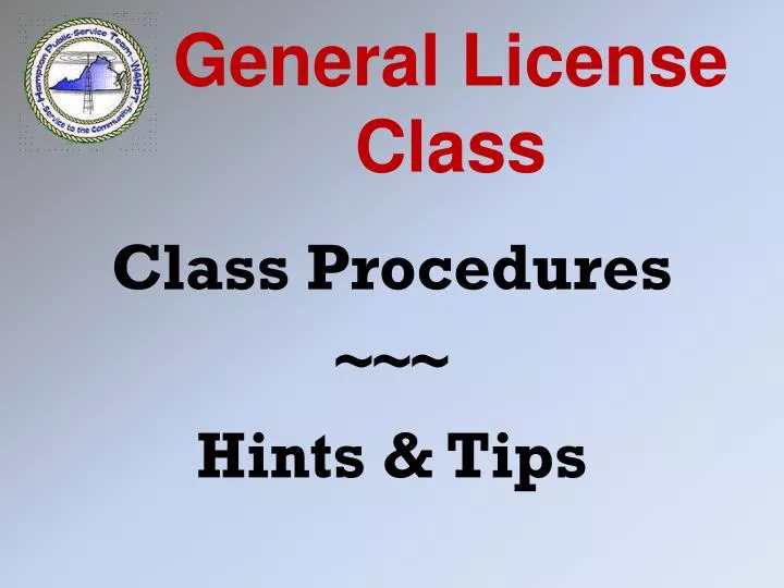 general license class