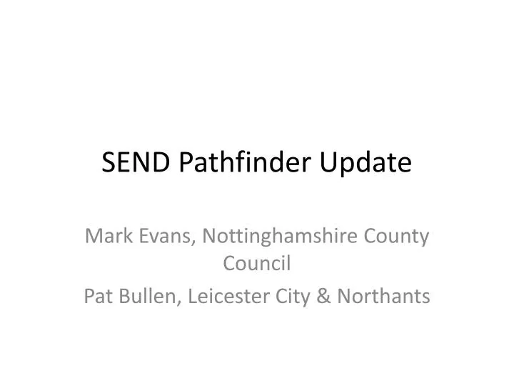 send pathfinder update