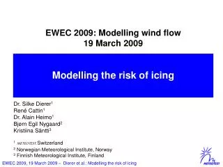EWEC 2009: Modelling wind flow 19 March 2009 qua