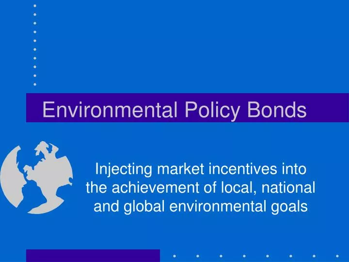 environmental policy bonds