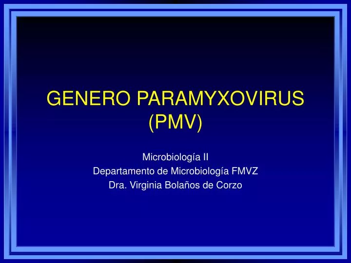 genero paramyxovirus pmv