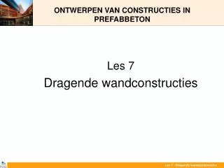ontwerpen van constructies in prefabbeton