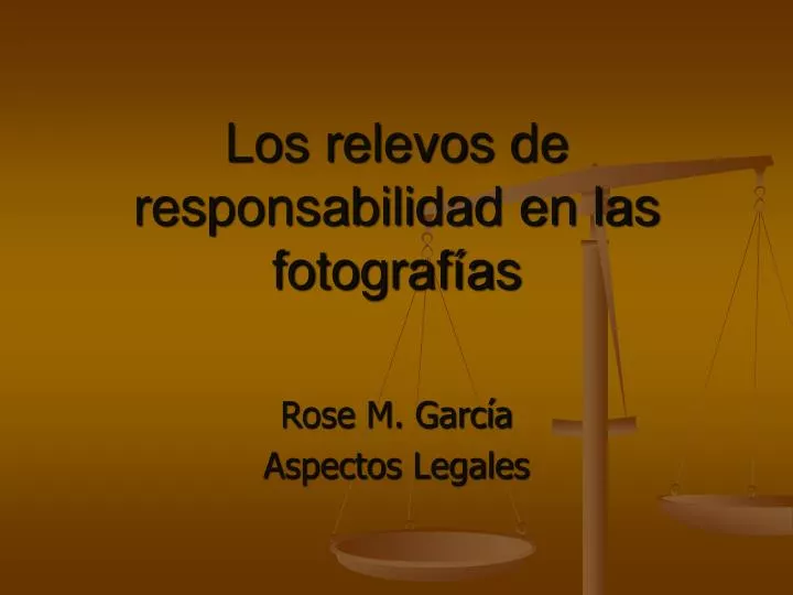 los relevos de responsabilidad en las fotograf as