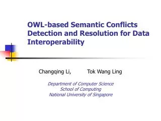 OWL-based Semantic Conflicts Detection and Resolution for Data Interoperability
