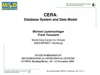 CERA : Database System and Data Model