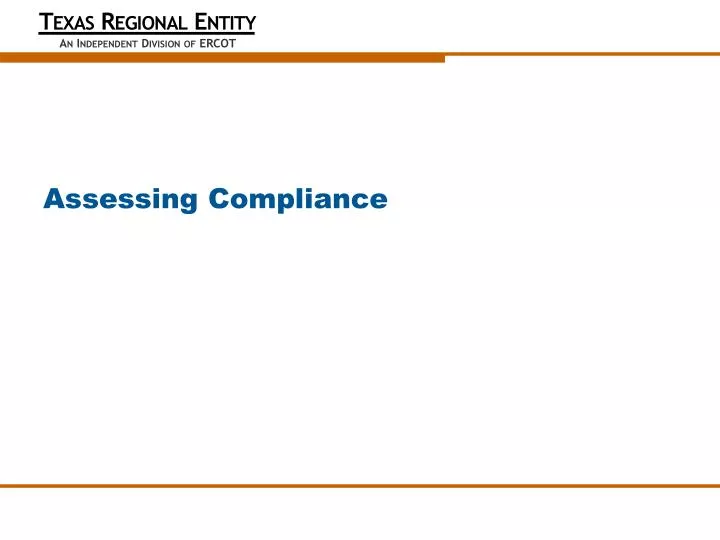 assessing compliance