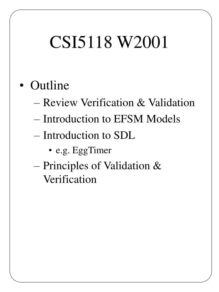 csi5118 w2001