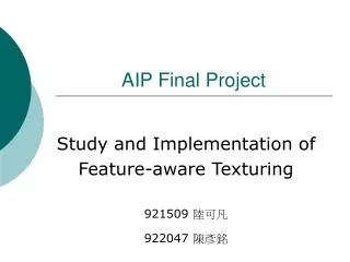 AIP Final Project